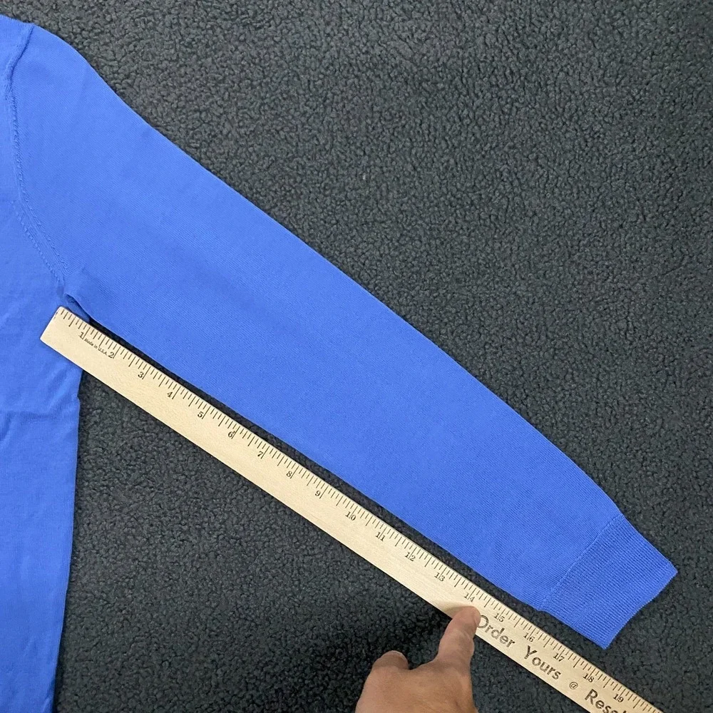 Tory Burch Emmy Sweater size Small Merino Wool Cool‎ Fresh Water Blue $255 NWT